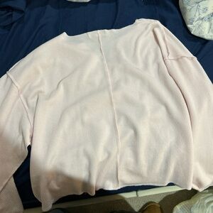 Francesca's Collections Light Pink Long Sleeve Top